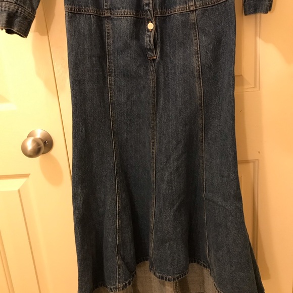 Vintage Jeanology Maxi Denim Dress Size  Small Gently used Buttons up Size 6P - Picture 6 of 12
